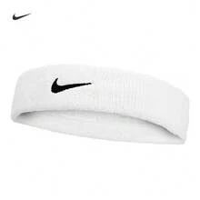 Nike Unisex Sports Headband Sweat-Absorbing Tennis Running Fitness Headband Forehead Band Sweatband - White - View 1
