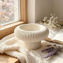 SILIKE LUFEI 2pcs Round Striped Storage Bowl & Striped Storage Box Bottom Decor Silicone Mold For Clay, Resin, Plaster, Candle, Aromatherapy Products, Home Decor, Wedding Table Display - Silicone Mold - View 3