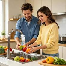 Filter Keran Jaring Nilon Penghilang Karat dan Kotoran, Kantong Pemurnian Air, Aksesori Pipet Wastafel Dapur Kamar Mandi Rumah Universal - View 2