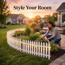 10/20pcs Connectable Pointed Stake Small Fence - Durable And Easy To Maintain, Suitable For Flower Beds, Vegetable Gardens, Lawns, Flower Boxes, Christmas Tree Decoration | Snap-Together Design For Indoor/Outdoor Home Use, Effectively Prevents Soil Erosion From Rain And Blocks Pets/Small Animals From Trampling Vegetables - A - View 3
