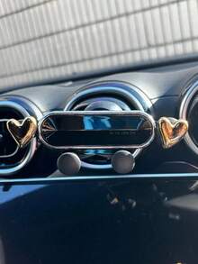 Cute Silver Heart Bear Gravity Car Phone Holder, Universal Air Vent Anti-Shake Car Navigation Bracket, Detachable Washable Upgraded PVC Car Phone Mount, Retractable Invisible Design Firm Clip-On Auto Interior Decor Phone Stand Fit All Car Models - Cartoon Stand - View 13