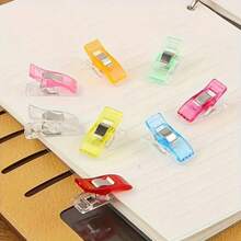 Juego de clips de costura, clips de resorte fuertes de plástico transparente premium a prueba de óxido, clips de fijación de tela sin daños con caja de almacenamiento transparente, clips de acolchado reutilizables, adecuados para sastrería, confección de prendas, bordado, patchwork DIY, manualidades de costura para principiantes - Varios estilos - Ver 6