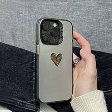[24h Shipping from DE/FR/ES]handy hüllencoque iphonefundas iphoneFunda para Teléfono - Diseño Moderno y Divertido con Estampado de Leopardo y Corazones, Color Plata IMD para Iphone 17/17Pro/17Promax/17Air, para Iphone 16/16Pro/16Promax/16Plus/16E, 15/15Plus/15Pro/15Promax, 14/14Plus/14Pro/14Promax, 13/13Pro/13Promaxperfect gift - 1 imagen - Ver 3