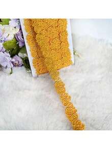 1碼玫瑰花蕾絲混色刺繡水溶性蕾絲飾邊，適用於衣物與旗袍裝飾 - 彩色 - 查看 58