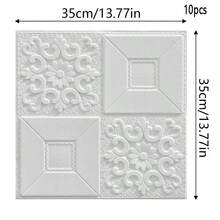 35*35CM 自黏式壁紙，可自由裁剪與拼接，適用於電視背景牆、床頭板、客房等多種空間，自黏式易DIY，適合初學者，3D 壓紋紋理，為居家裝飾增添優雅復古高級感 - CCCB02-迴型花 - 查看 13
