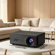 Lightweight Portable LED Projector, 24-80 Inch Projection Size, Built-In Speaker Suitable For Daily And Outdoor Entertainment - Black - 1080p - View 3