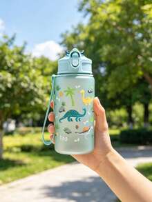 1 buah Gelas Sedotan Anti Bocor Kartun Lucu Matte 500ml untuk Anak-anak, Botol Minum Musim Panas untuk Kembali ke Sekolah Taman Kanak-kanak, Gelas Minum Anti Bocor Portabel untuk Belajar - MultiWarna - View 15
