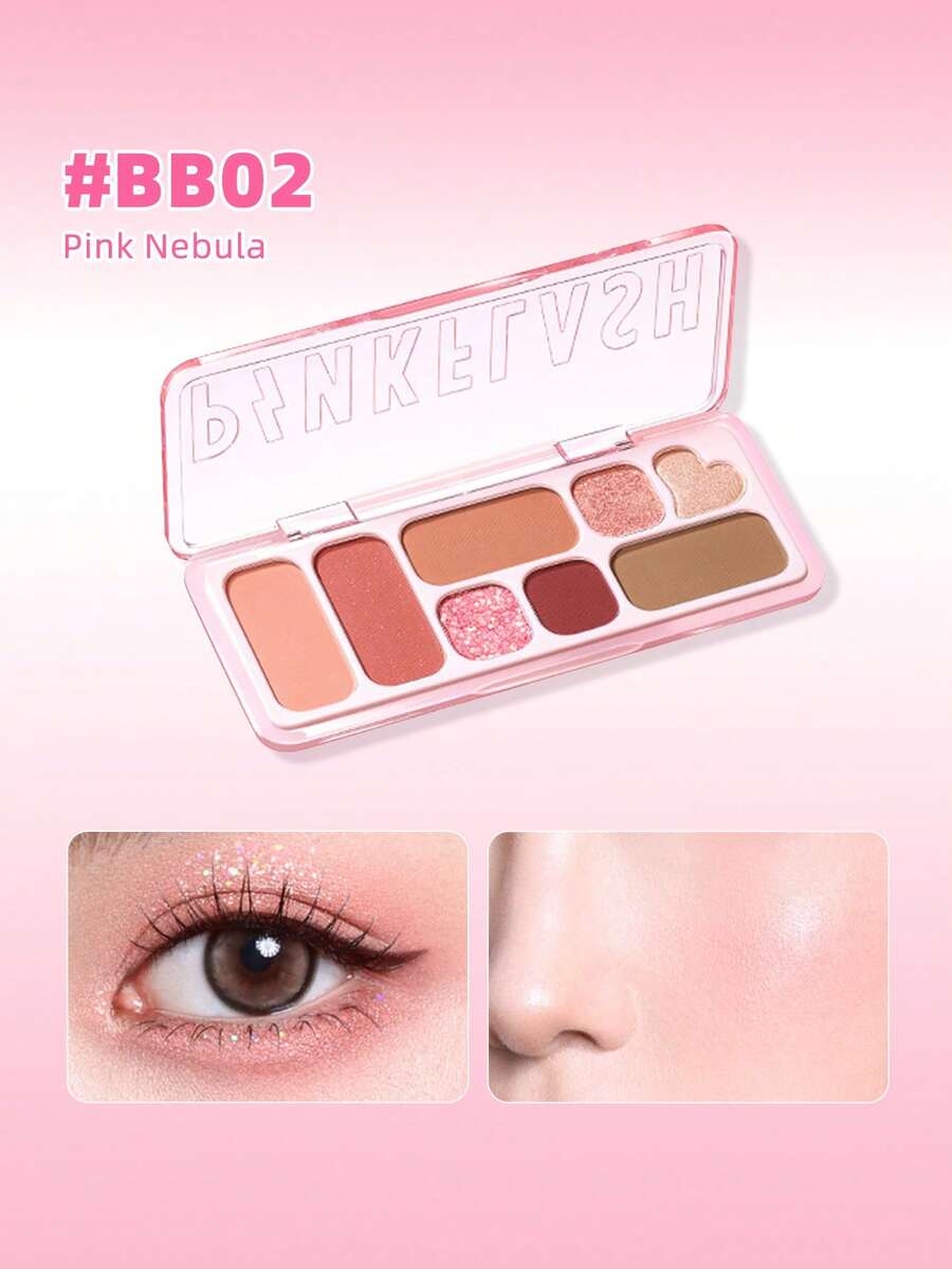PINKFLASH Eyeshadow Palette With Buildable Blendable Colors And Long-Lasting Powder Texture, Contains Matte And Shimmer Finishes For Multi-Purpose Makeup Looks. It's For Gen Z And Y2K Styling, An Ideal Gift For Valentine's Day And New Year.F35 - #BB02 - View 1