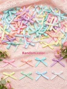 100pcs Cute Mini Ballet Style Ribbon Bows, DIY Clothing & Hair Accessories Decorations - Multicolor - View 25