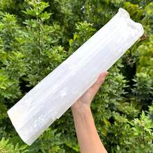 1pc Giant Natural Gypsum Crystal, Natural Oversized Gypsum Crystal, Giant Raw Gypsum Crystal, Raw Gypsum Crystal Rough, Suitable For Jewelry Making, Home & Office Decor, Holiday Decoration, Can Be A Gift For Collectors Or Nature Enthusiasts - White - View 3