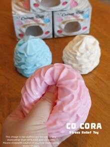[Squishy] Cream Top Silicone Squeeze Toy, Super Soft Mochi-Like Stress Relief Squeeze Toy - Multicolor - View 3