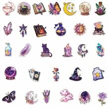 [Value Pack] Witch Style Crystal Stickers 30/60pcs, Gothic Magic Waterproof Vinyl Stickers, Dark Sweet Style Decorative Stickers, Suitable For Scrapbooks, Journals, Planners, Witch Style Decoration - A - View 7