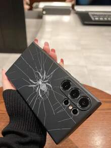 1pc Premium Grey Spider Web Pattern Black TPU Soft Shell Protective Case, Wear-Resistant, Shockproof, Full Coverage, Compatible With Huawei Honor Galaxy A04e/A05s/A13/A14/A15/A34/A35/A50/A52/A53/A54/S21/S22/S23/S24/S25/S25Ultra/S25 FE/S26/S26PLUS/S26ULTRA/S26 EDGE/ 6A/7A/8A/ 12T/13T/14T [International Version, Not Local Version] - Black - View 6