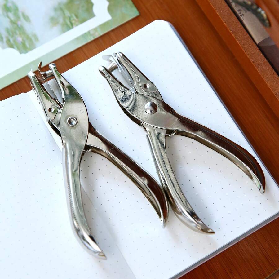 6mm單孔手動打孔器,學生使用,明信片、書籤、卡片DIY,小型活頁筆記本打孔器 - A - 查看 1