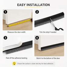 Detachable TPE Door Bottom Seal Strip, Windproof, Dustproof, Sound-Insulating, For Indoor Bedroom - A - View 6