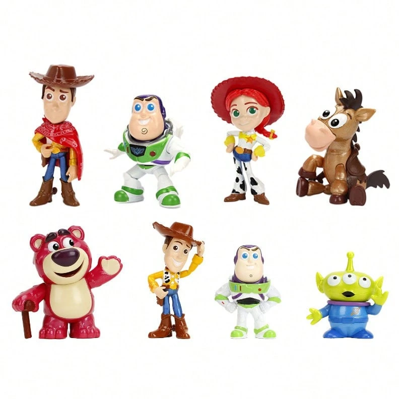 Simba JadaToys Toy Story 合金人偶套組 – 胡迪、巴斯光年、潔西與外星人,金屬展示收藏品,適合送禮 - 彩色 - 查看 1