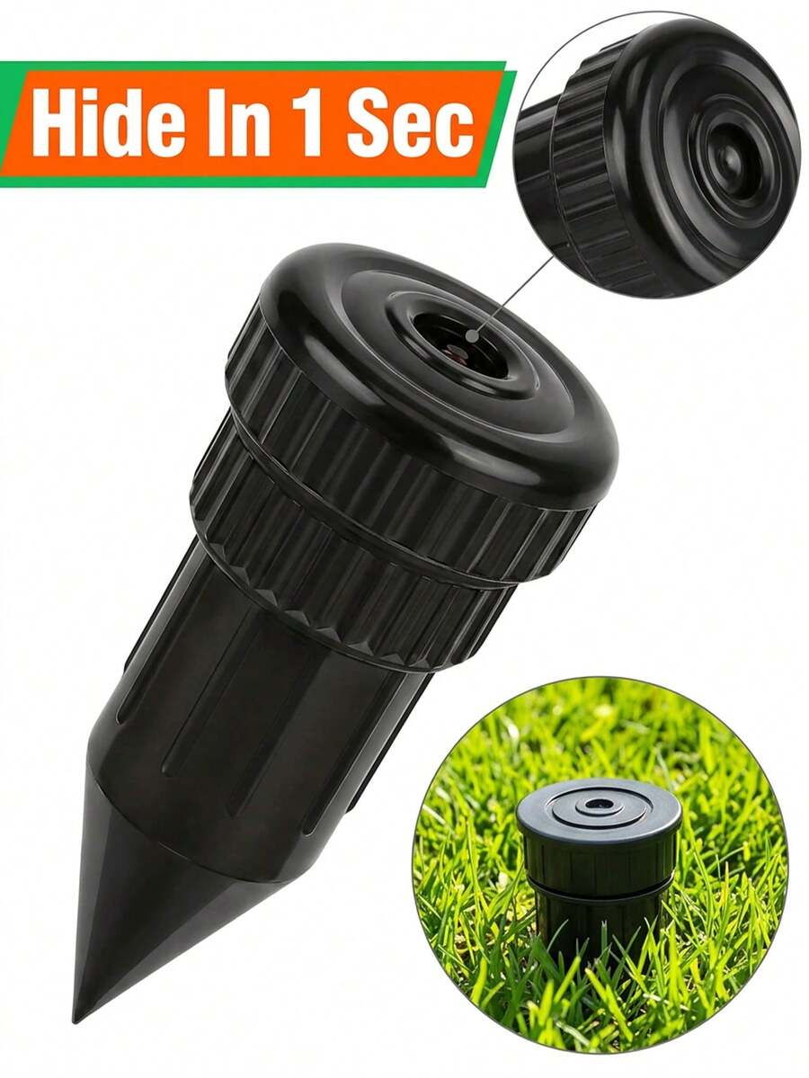 Realistic Sprinkler Head Key Hiding Box, Concealed Design, For Key Storage In Backyard Outdoor Lawn, Can Be Inserted Into Garden Lawn Underground, Waterproof And Corrosion-Resistant, Essential Home Outdoor Accessory