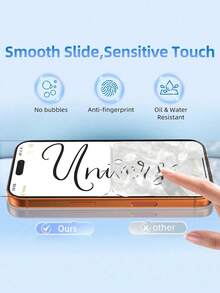 2pcs 17/16 Pro Max/16 Plus/15 Pro Max/14/13/12/11 Anti-Peeping Privacy Screen Protector, AR Transparency Enhancement Technology, No Color Distortion, 3D Curved Edge, More Comfortable Touch - Black - View 7