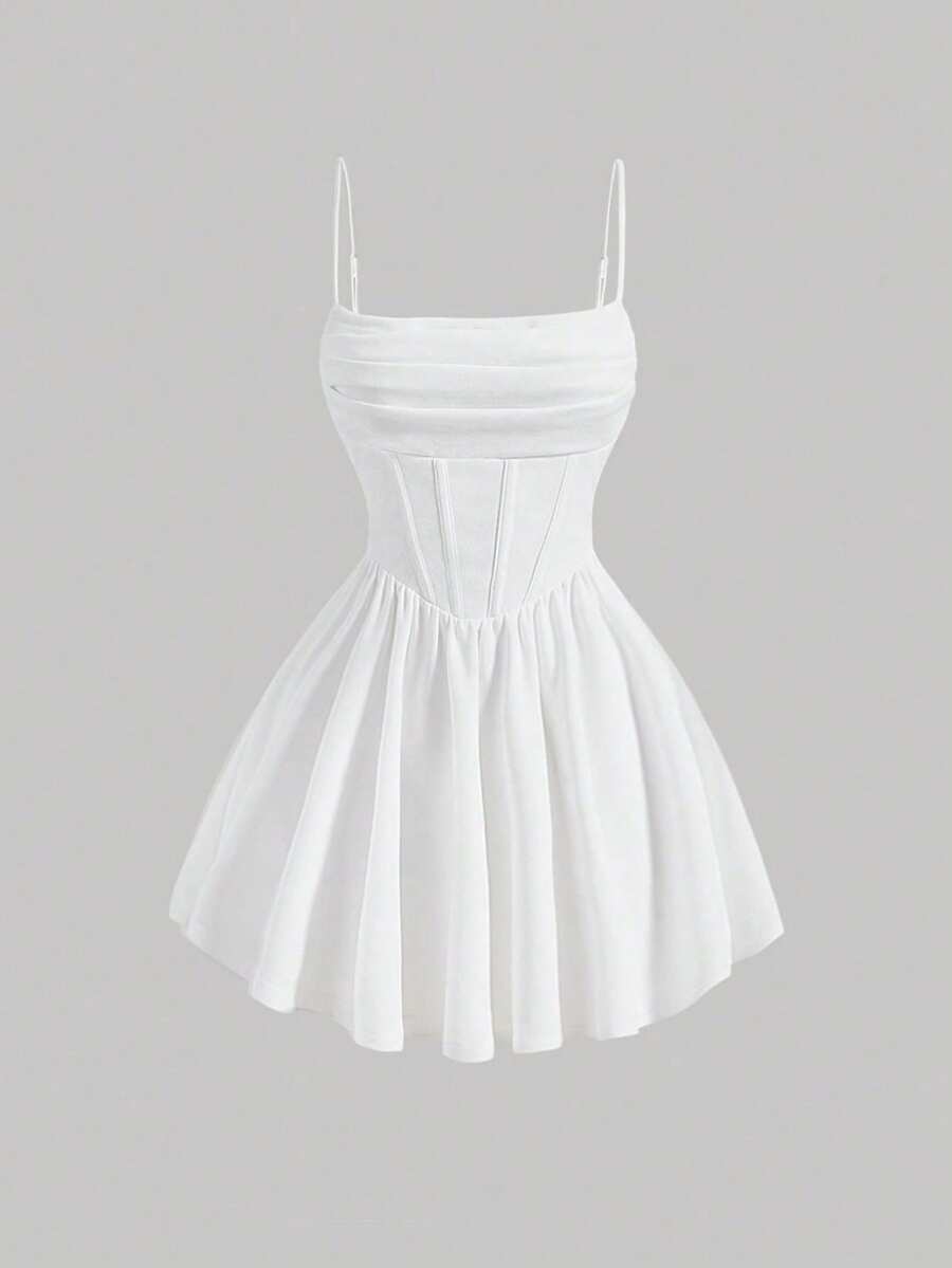Women Short Dresses - 白色 - 查看 1