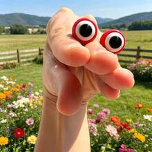 4pcs, Random Color, Funny Finger Eyes, Lightweight And Comfortable, Can Be Worn On Fingers, Perfect For Creative Games, Jokes And Small Performances, For Those Who Like Quirky Gadgets And Fun Accessories - Multicolor - View 3