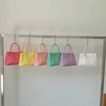 Borsa in PVC trasparente, borsa da spiaggia estiva, borsa impermeabile, borsa a tracolla con catena, borsa a tracolla per donne - Giallo - Visualizzare 5