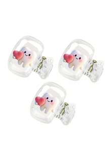 Heart-Shaped Tooth Pattern Portable Combination Set Toothbrush Holder Protective Cover, Portable Toothbrush Case, Travel Toothbrush Storage Box, Portable Toothbrush Head Protective Clip, Toothbrush Storage Clip, Home And Travel Dust-Proof Toothbrush Protective Cover, Suitable For Home And Travel Use, Travel Toothbrush Storage Clip, Protect Your Toothbrush Cleanliness And Care For Your Oral Health - A - View 15
