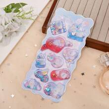 25pcs-Q-Lia 3D Ancient-Style Small Water Droplet Relief Three-Dimensional Crystal Sticker, Cute Glittering Raindrop Character Crystal Glue DIY Decorative Sticker - Multicolor - View 8