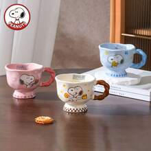Mug Keramik Snoopy, Cangkir Air Pasangan Kartun Lucu, Cangkir Kopi Keramik yang Sangat Menarik untuk Penggunaan di Rumah - MultiWarna - View 1