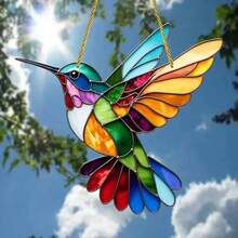 Modern Acrylic Bat Catcher Colorful Glass Style Window Hanging Decor Multi-Functional Halloween Decoration - Multicolor - View 12