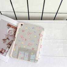 直條紋馬卡龍色迷你碎花粉色蝴蝶結田園風平板保護殼，附筆槽，相容 iPad Pro (M5)/Air (M3)/11"(A16)/10th Gen 10.9" 2022 智慧保護殼/Air 13(M3 2025)/Air 11(M3 2025)/11(A16 2025)，相容 Galaxy S9/S7/S10+ - 彩色 - 查看 5
