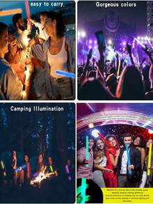 30/15/1pc 14 Inch Large Glow Sticks, Ultra Bright Glow Sticks, Party Decorations, Provide 9-12 Hours Of Lighting For Night Hiking, Night Outdoor Activities, Suitable For Parties, Holiday Parties, Gatherings - Multicolor - View 7