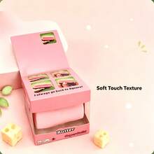 1pc,Cute Butter Bar Shaped Squishy Stick, SquishyStretchable Super Solid Moldable Decompression Toy, Portable Anti-Anxiety Hand Squeeze Fidget Toy For Classroom Office Reward Birthday Holiday Present - 彩色 - 查看 6