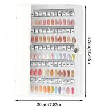 Magnetic Nail Art Color Card Book, Detachable Nail Art Stickers, Acrylic Gradient Nail Polish Color Card Display Book, Detachable Nail Art Display Rack, Accessories - White - View 9