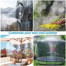 30 Meter / 98 Feet Outdoor Misting Cooling System With 30 Anti-Rust Brass Mist Spray Nozzles, Multi-Functional Water Mister Cooling Set, Ideal Summer Gear For Backyard, Garden, Greenhouse, Pool And Porch Leisure - A - View 4