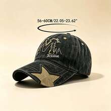 1 pieza Gorra de béisbol bordada para hombre, diseño ajustable para un sombrero de moda, adecuado para senderismo, ropa de calle, fiesta y viajes - multicolor - Ver 10