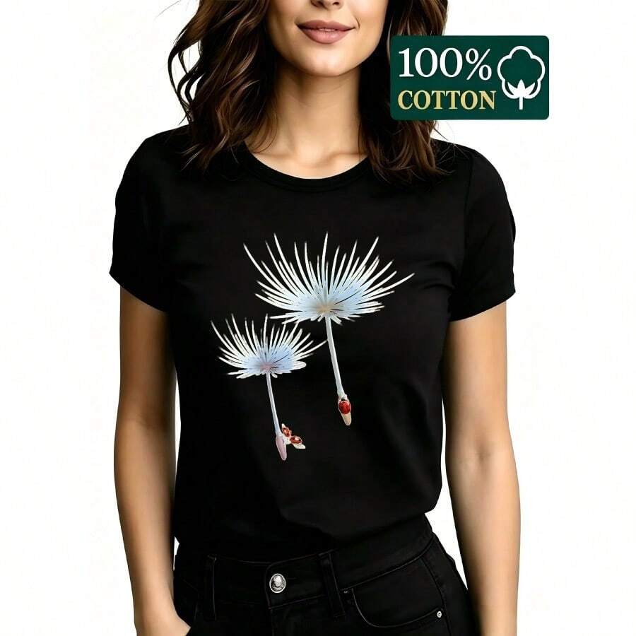 Women T-Shirts - 黑色 - 查看 1