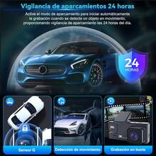 Dash Cam Front And Rear Inside 3 Channel Dashcam For Cars 1080P With 32GB Card Adjustable Lens 3 Ways Triple Camera With Night Vision, G-Sensor, Loop Recording, Parking Monitor - Y98 - View 4