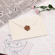 10pcs/Set (5 Envelopes + 5 Seal Stickers) Minimalist Beige Large/Small Premium Textured Linen Pattern Envelope And Seal Sticker Set, Handwritten Love Letter, Thank You Card, Greeting Card Envelope Set - 10Pcs - View 12