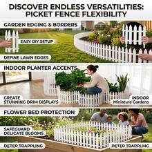 10/20pcs Connectable Pointed Stake Small Fence - Durable And Easy To Maintain, Suitable For Flower Beds, Vegetable Gardens, Lawns, Flower Boxes, Christmas Tree Decoration | Snap-Together Design For Indoor/Outdoor Home Use, Effectively Prevents Soil Erosion From Rain And Blocks Pets/Small Animals From Trampling Vegetables - A - View 5