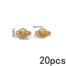 20 Peças Pingentes de Aço Inoxidável Banhados a Ouro 18K com Duplo Furo, Conectores Vintage Boho para Fabricação de Joias, Suprimentos para Fabricação de Joias DIY - Conector duplo suspenso - Visão 62