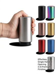Stahl Automatischer Flaschenöffner, moderner magnetischer Druckdeckelöffner, schwerer magnetischer automatischer Druckdeckelöffner, geeignet für Wohnung, Studentenwohnheim, Zuhause, Feiertagsparty, Sommerurlaub, Camping, Wandern, unverzichtbares Zubehör - Verschiedenfarbig - Übersicht 5