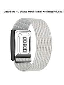 1pc Elastic Nylon Watch Band, Suitable For 5.0/4.0, Breathable Protective Sports Wristband, Compatible With 5.0 Watch Band (Black U-Shaped Adjustable Connector) - 彩色 - 查看 16
