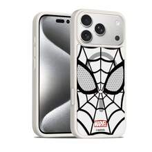Miniso Funda protectora personalizada creativa de telaraña de Spider-Man de Marvel con carga magnética MagSafe compatible con Apple 17 Pro Max/iPhone 17/18 Pro/18 Pro Max/16 Pro/15/14/13/17 Air/12/16 Pro/15 Plus, funda protectora anti-caídas para estudiantes compatible con Apple - Blanco - Ver 4