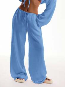Women Pants - 藍色 - 查看 1