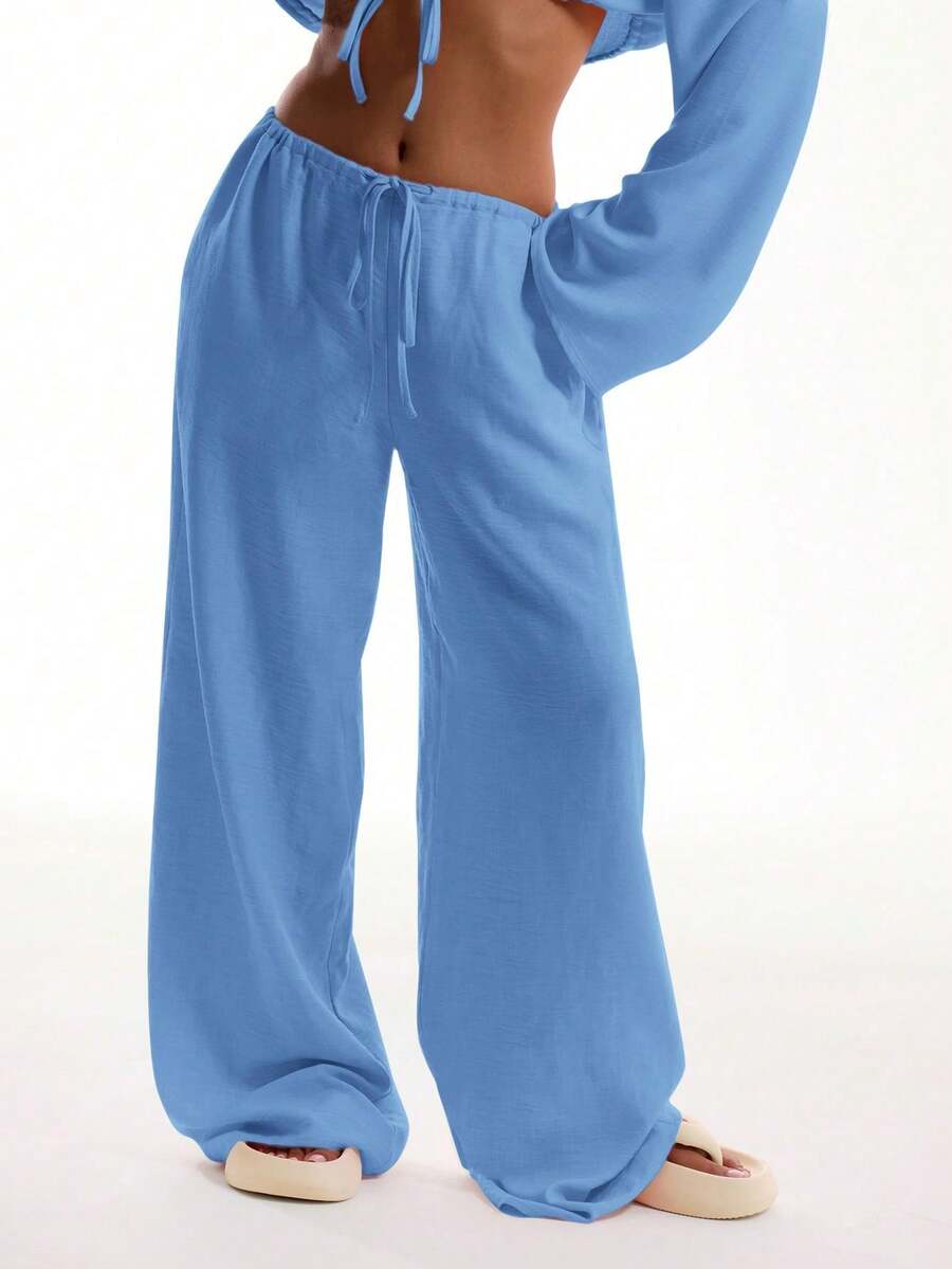 Women Pants - 藍色 - 查看 1