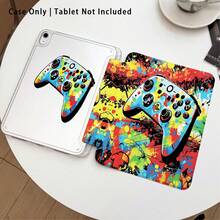 Game Controller Pattern Painted Effect Tablet Protective Case With Stand, Compatible With Honor 8/9/10/X8/X8A/X9/X8Pro/X9Pro, MatePad SE 11"/MatePad 11"/11.5"/MatePad Pro, Apple 10th/11th Gen 2025 (A16), Galaxy Tab A7/A9 And Other Popular Models - Style 10 - View 2