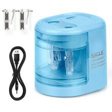 Eagle Electric Pencil Sharpener With 2 Extra Blades, Battery Or USB Powered, Dual Holes, Automatic Sharpening, Suitable For Home And Office, Fits 6-12mm Pencils, Back To School - Double Hole Pencil Sharpener - View 14
