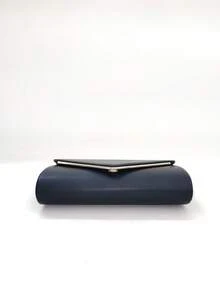 LJDCRFT Tas Malam Model Amplop yang Elegan dan Minimalis dengan Dekorasi Trim Logam, Aksesori Bergaya untuk Pernikahan, Prom, dan Pesta. - Hitam - View 7