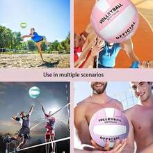 Size 5 Training Volleyball - PVC Material - Comfortable Touch And Durable - Suitable For Beginners Or Sports Enthusiasts Beach Volleyball - Best Sports Gift - A - View 4