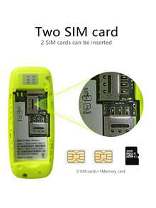 SERVO BM310 Mini Phone, 2 SIM Standby, Bluetooth Dialing, Call Recording, Blacklist, 2G GSM Small Phone - Black - View 3